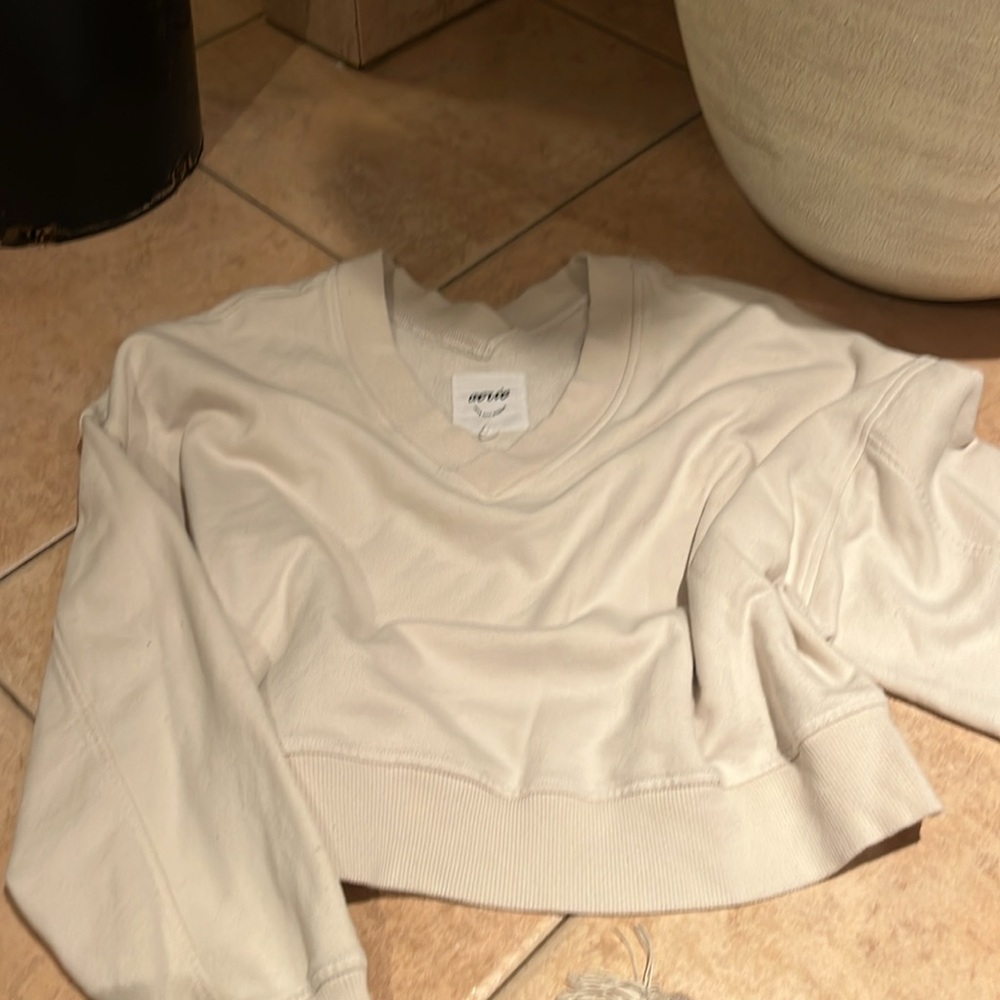 aerie cream off the shoulder sweater
